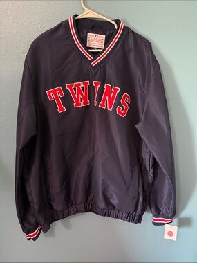 Twins Navy Pullover Windbreaker Jacket - Men’s